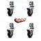 Service Caster 3'' Bright Chrome Neoprene Rubber Casters with BrakesCorner Brackets-Set 4, 4PK SCC-GR03S310-NPRB-BC-B-71678-4-CB90-4 - alternate 2
